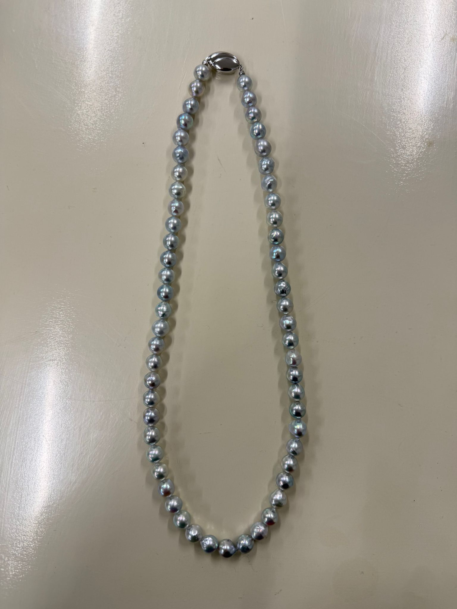 RF26 激罕日本天然海水珍珠頸鏈(50cm/約8.0毫米)