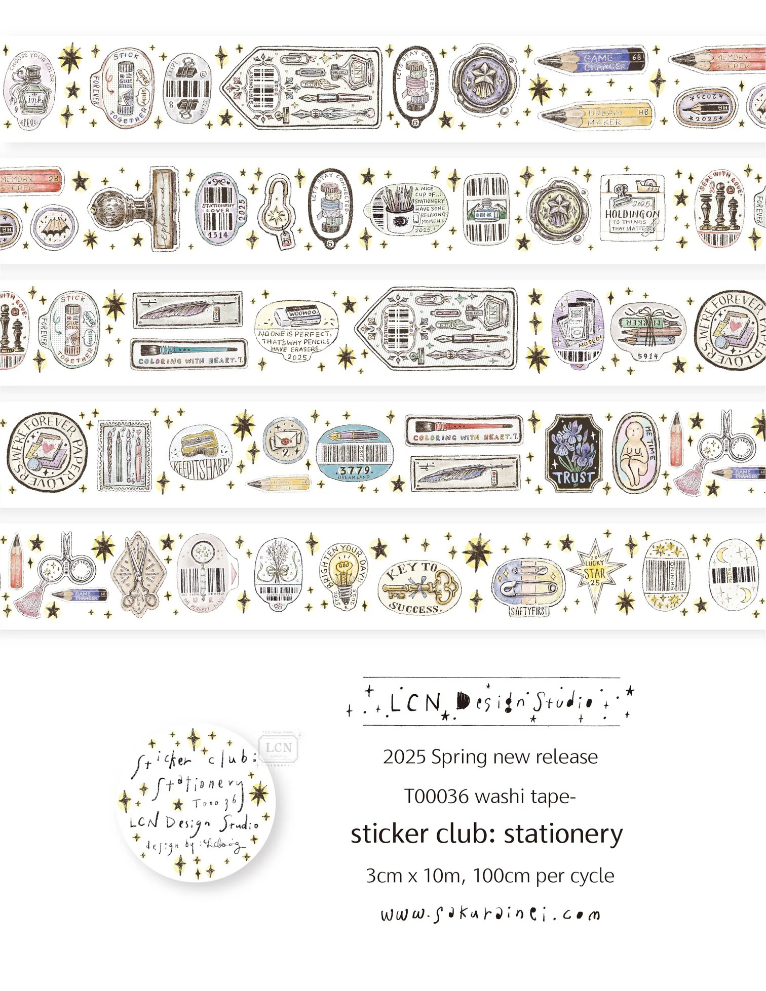 貼紙俱樂部-文具 霧面和紙膠帶｜吉LCN