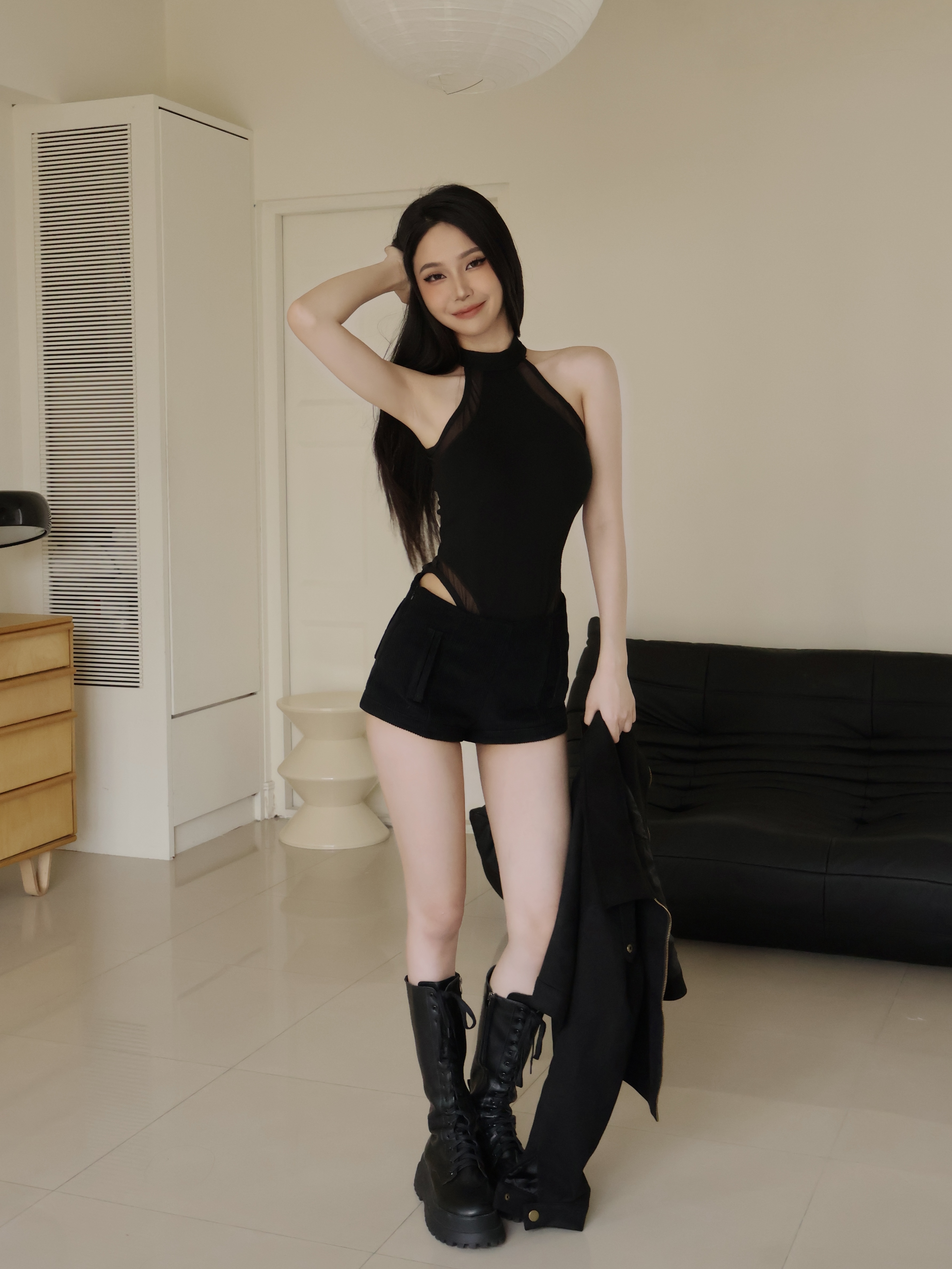 調透胸墊連體衣