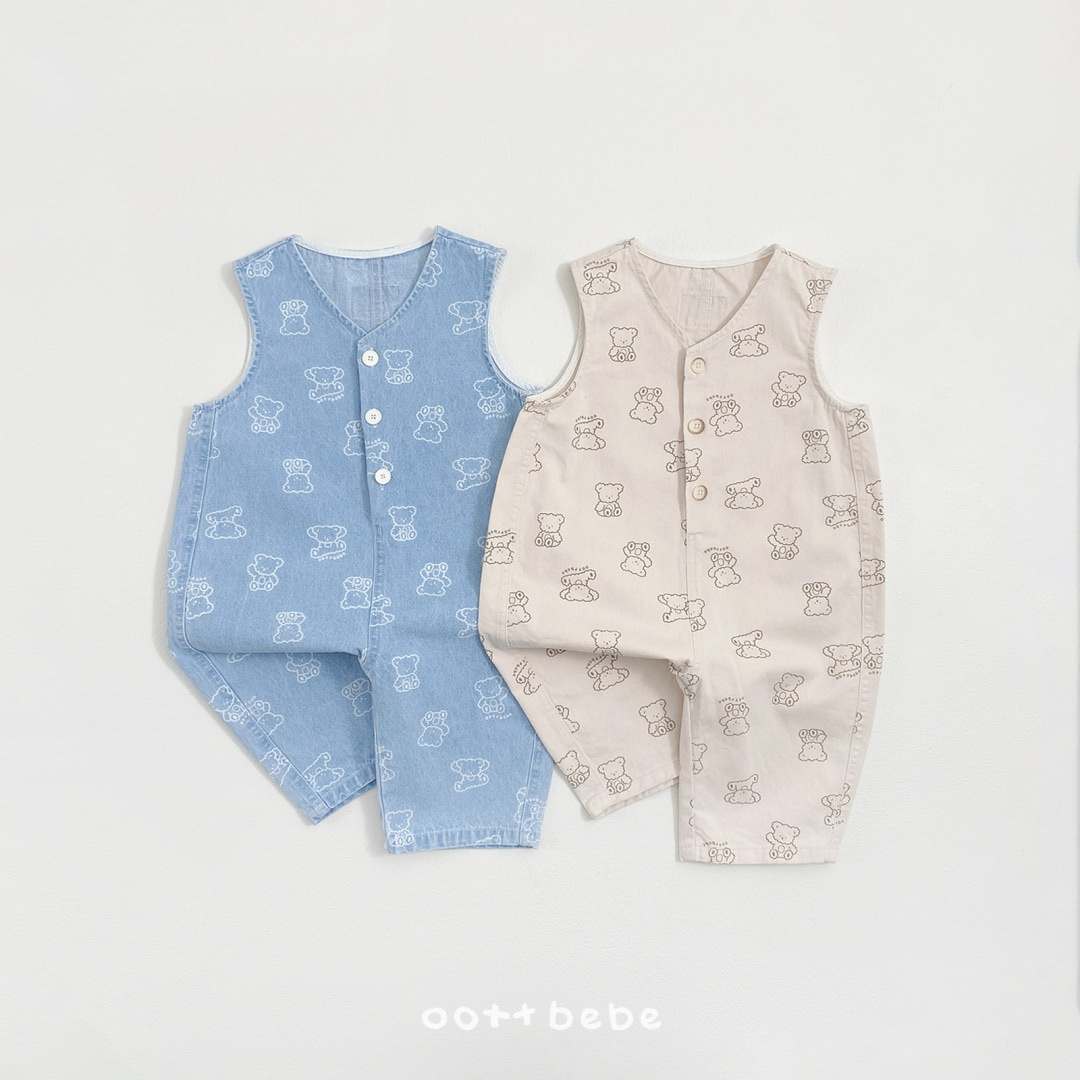 Oott Bebe Flip Bear Overalls