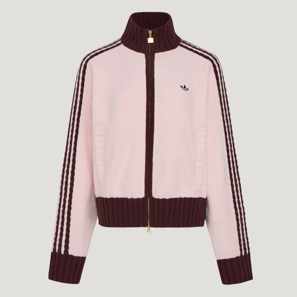 Adidas 愛迪達 W Knit Tt KV8867 女 立領外套 休閒穿搭 針織外套 粉紅 棕 亞版
