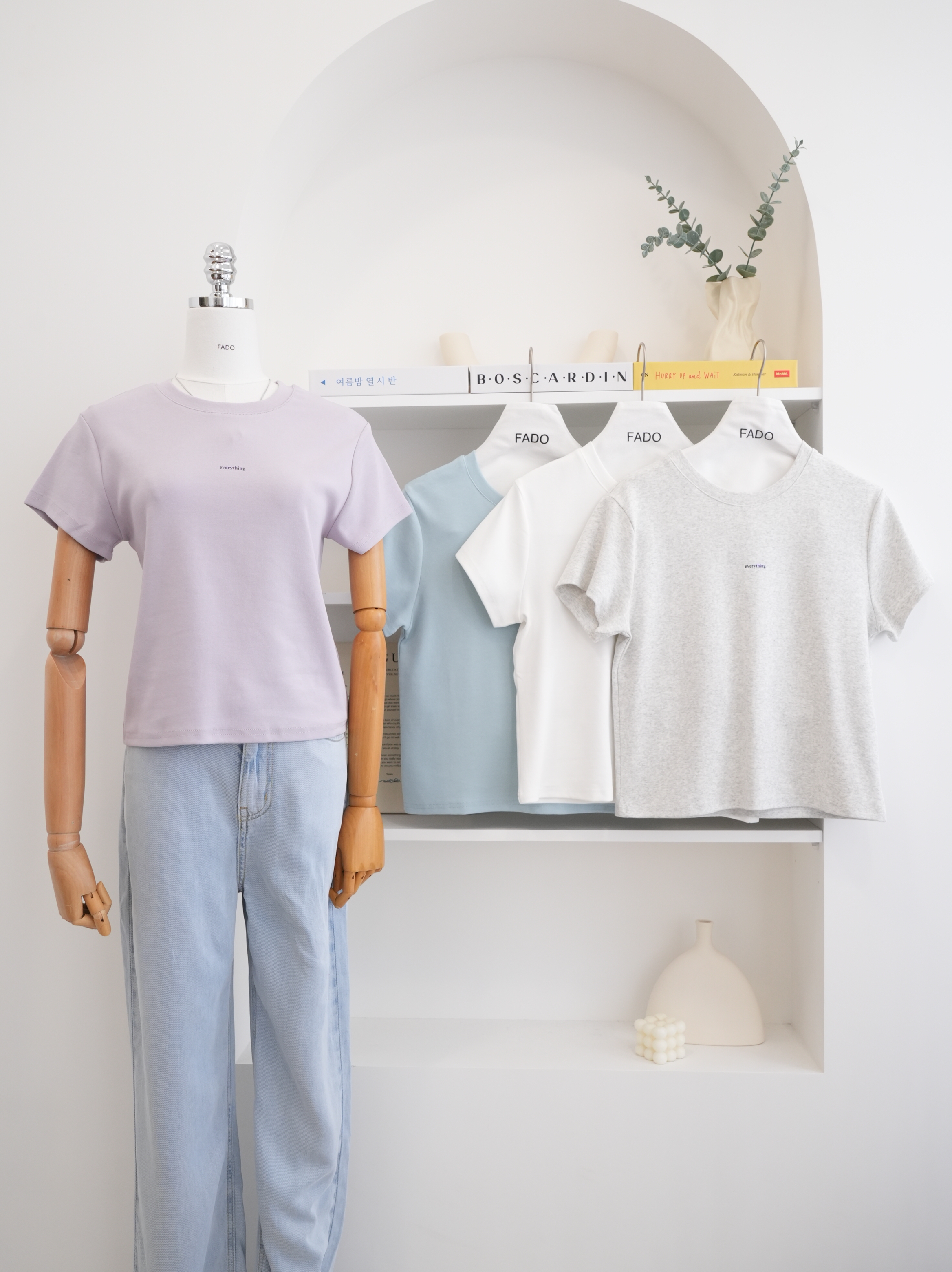 法朵Fado shop｜小字母圓領棉T 0215048 四色