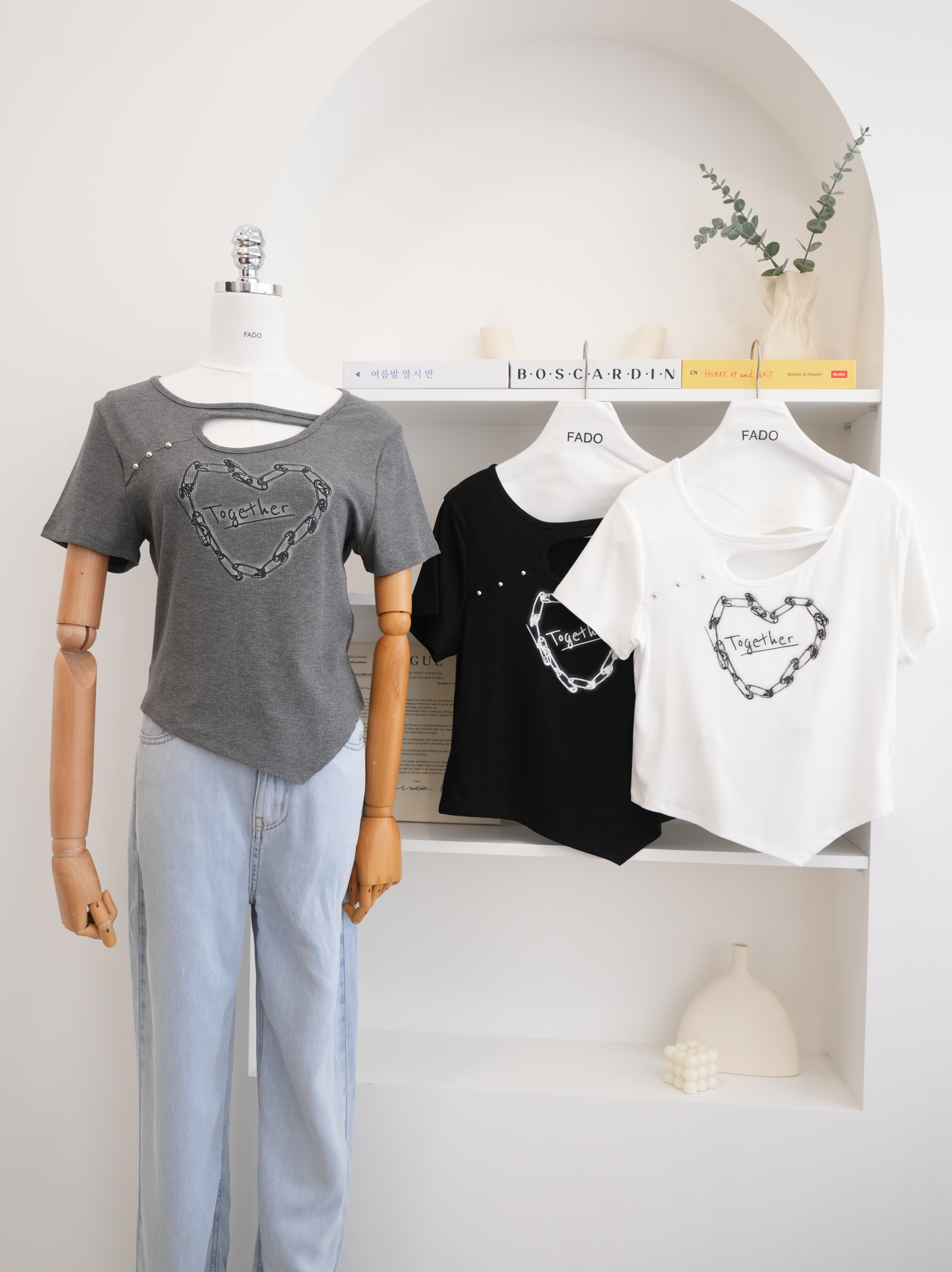 法朵Fado shop｜迴紋針印花棉T 0215036 三色