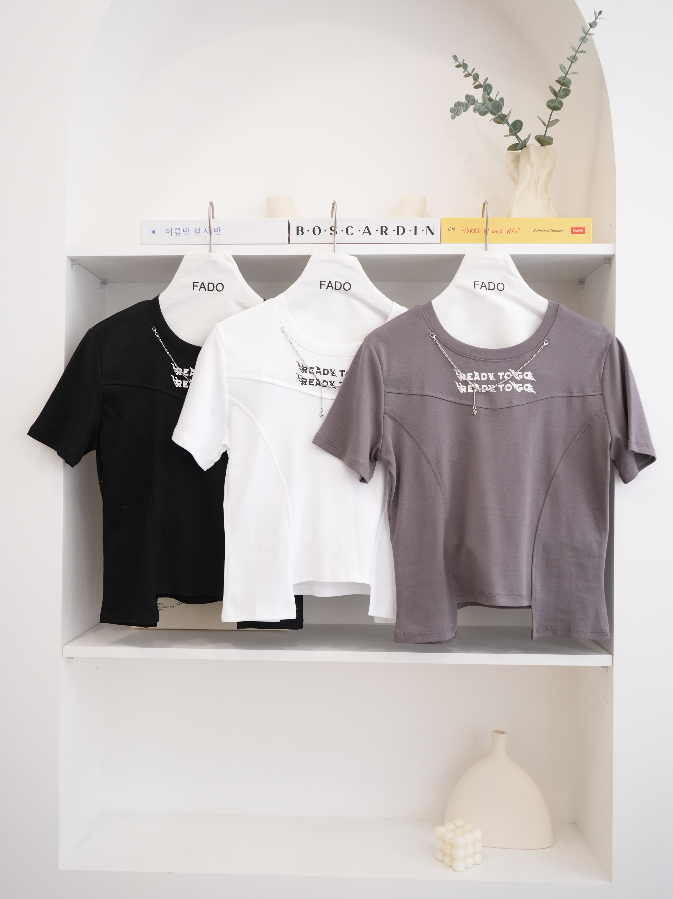 法朵Fado shop｜英文附鍊造型短T 0215035 三色
