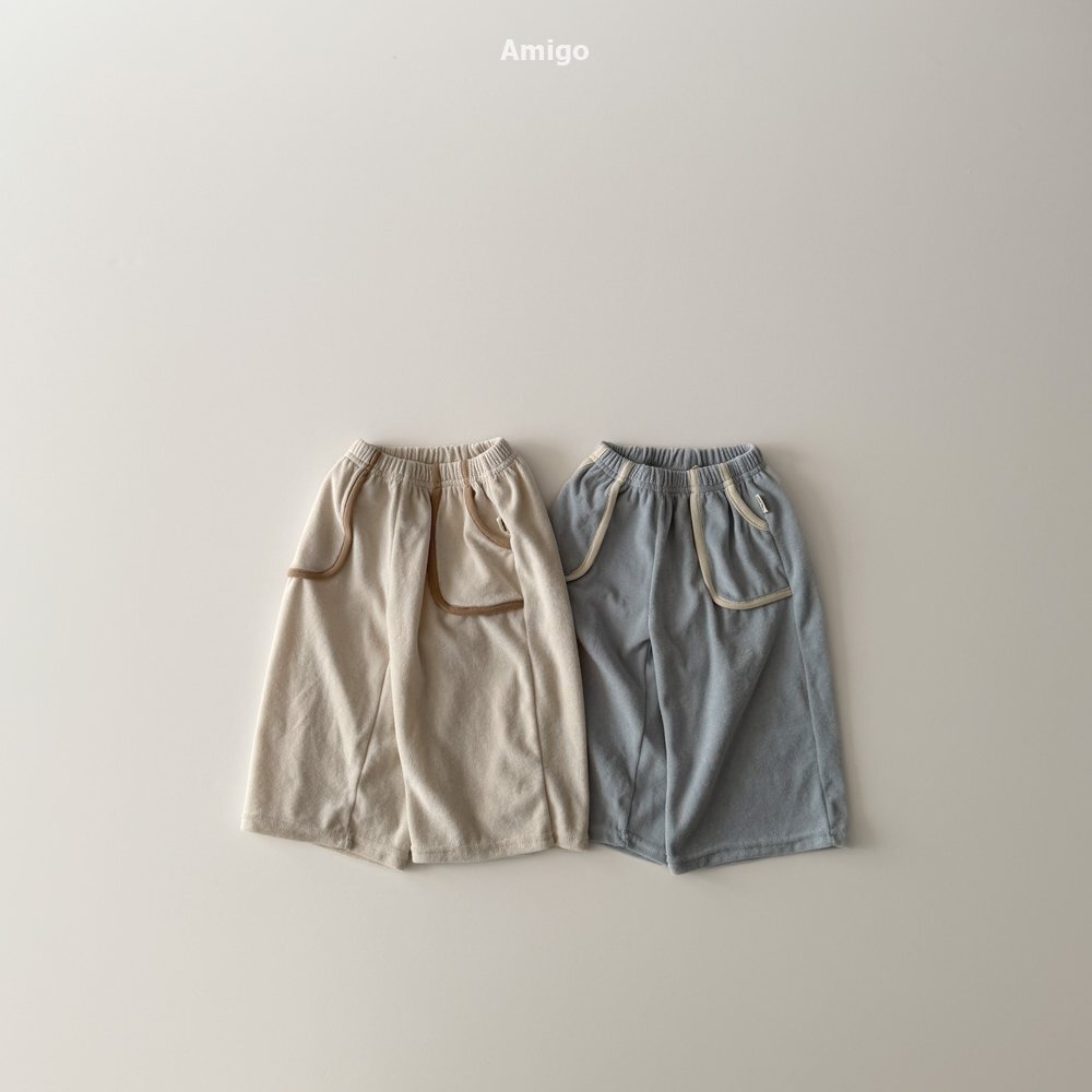 韓國🇰🇷Amigo 滾邊口袋休閒褲(XS-XL)