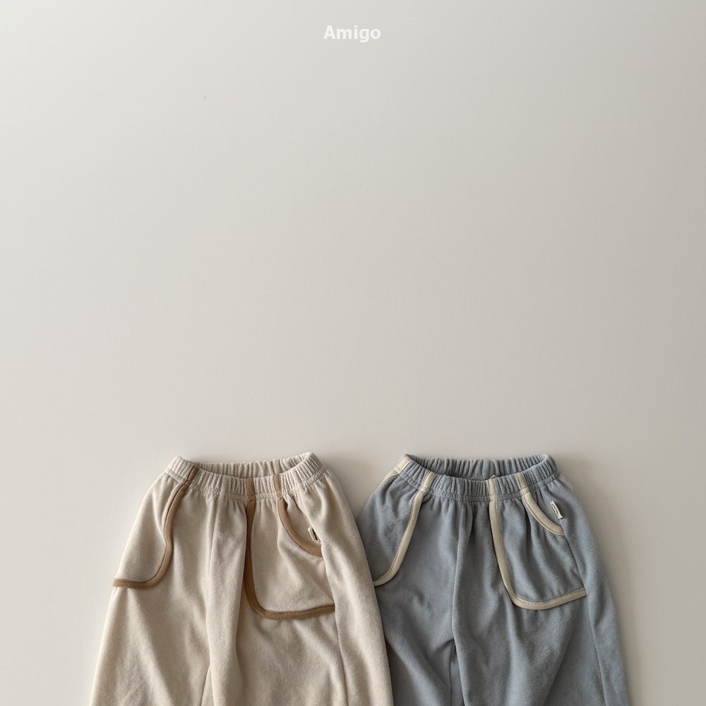 韓國🇰🇷Amigo 滾邊口袋休閒褲(XS-XL)