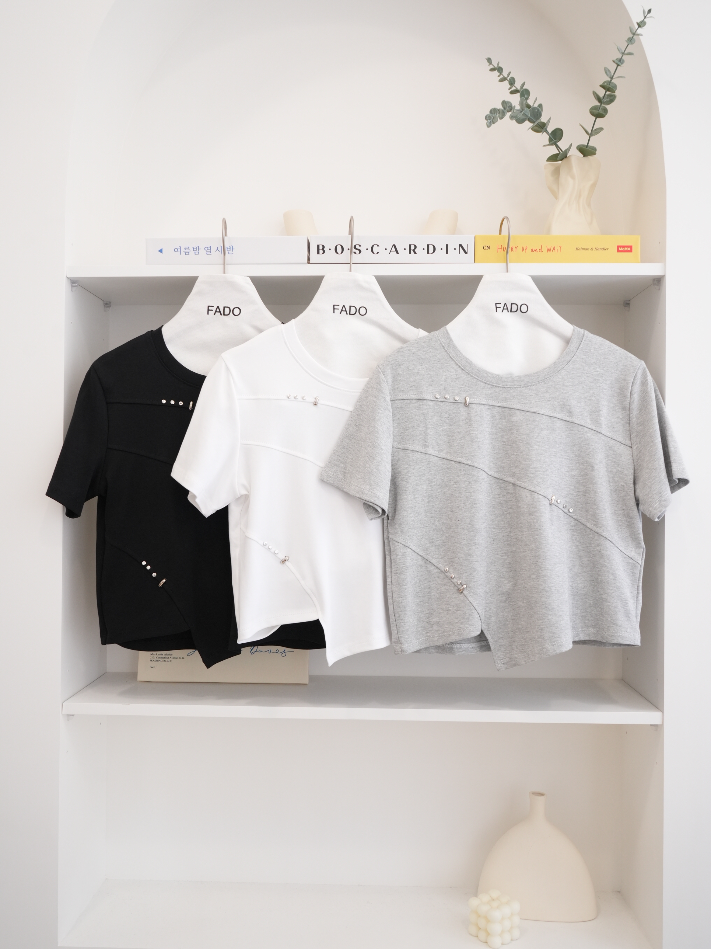 法朵Fado shop｜鉚釘造型圓領棉T 0215037 三色