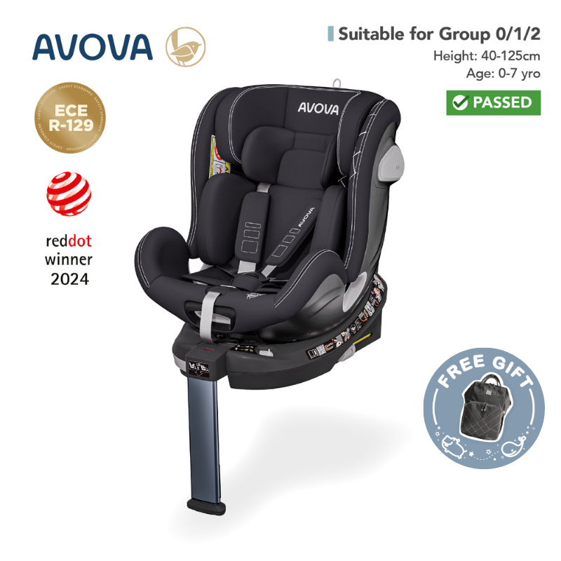 Avova - Swan-Fix i-Size兒童汽車安全座椅 (R129 & CCC 安全標準)(適合約0-7歲/身高40-125cm) (珍珠黑)