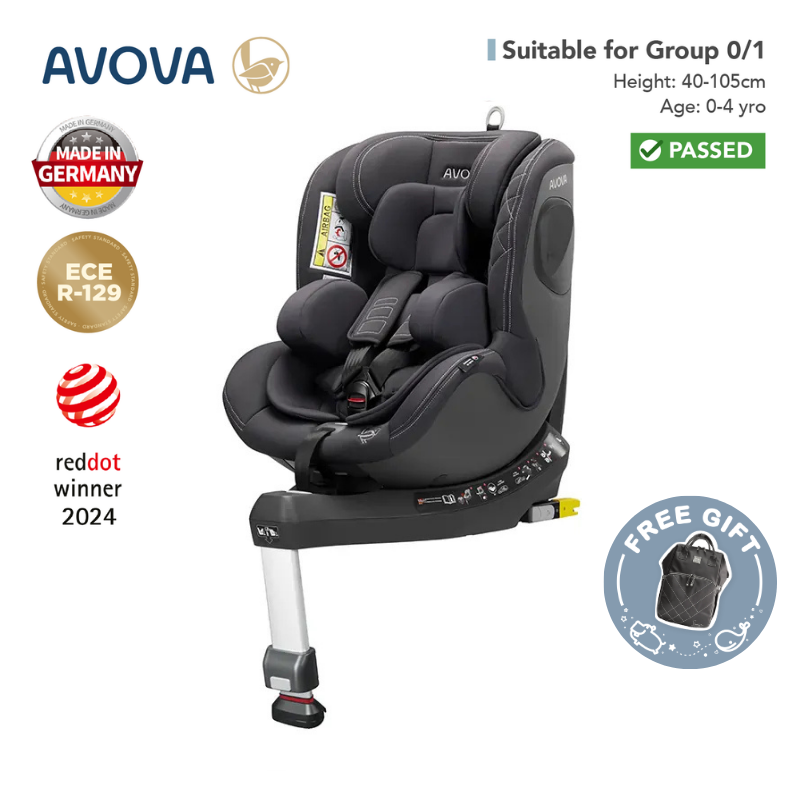 Avova - Sperber-Fix 2 汽車安全座椅 (R129 & CCC 安全標準)(適合約0-4歲/身高40 -105cm) (考拉灰)