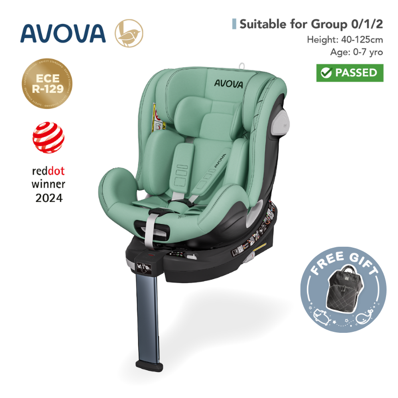 Avova - Swan-Fix i-Size兒童汽車安全座椅 (R129 & CCC 安全標準)(適合約0-7歲/身高40-125cm)(檸檬綠)