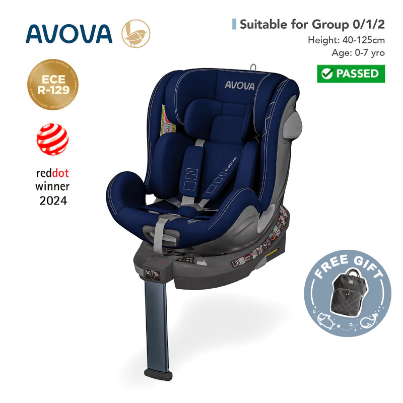 Avova - Swan-Fix i-Size兒童汽車安全座椅 (R129 & CCC 安全標準)(適合約0-7歲/身高40-125cm) (多瑙藍)
