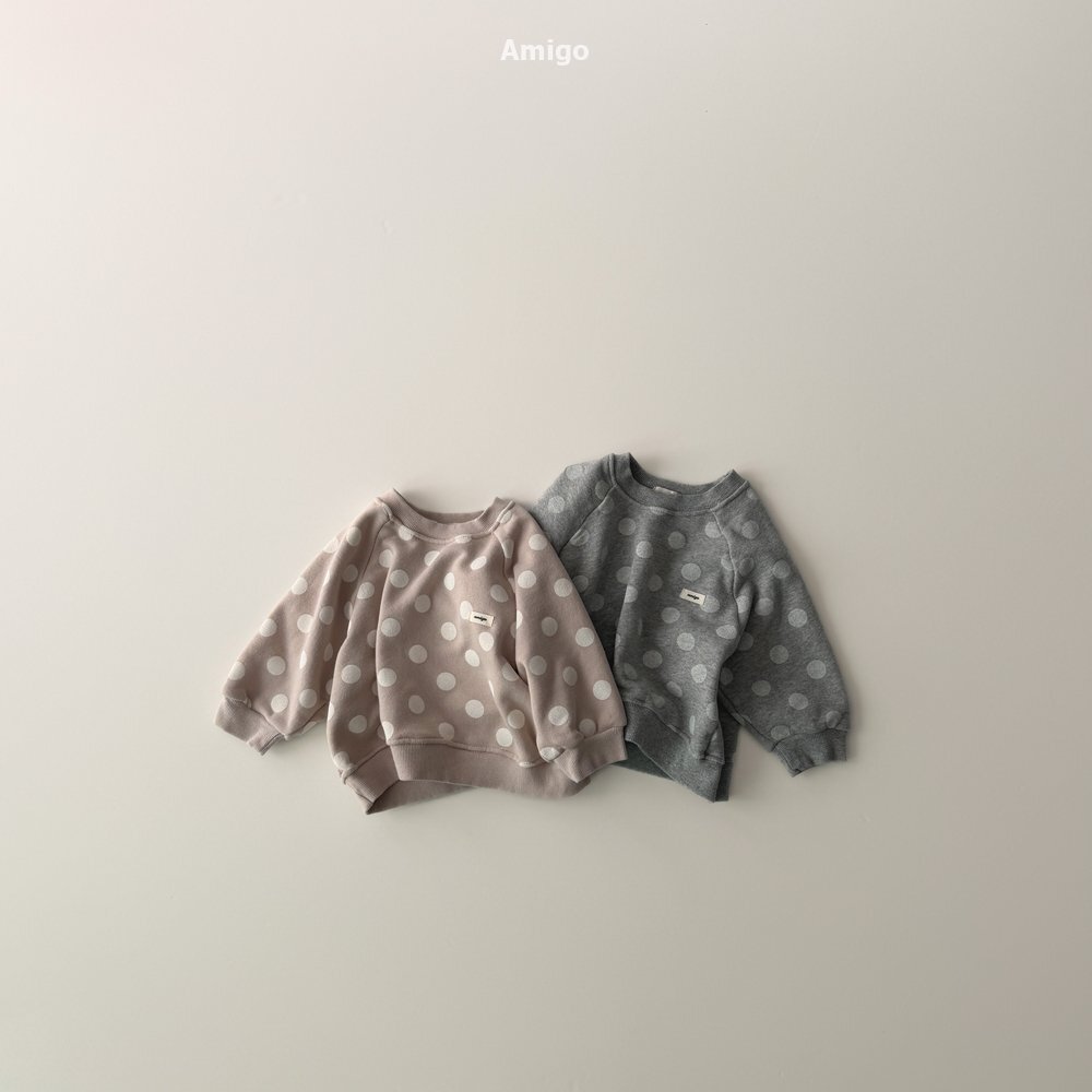 韓國🇰🇷Amigo 可愛圓點大學T(XS-XL)