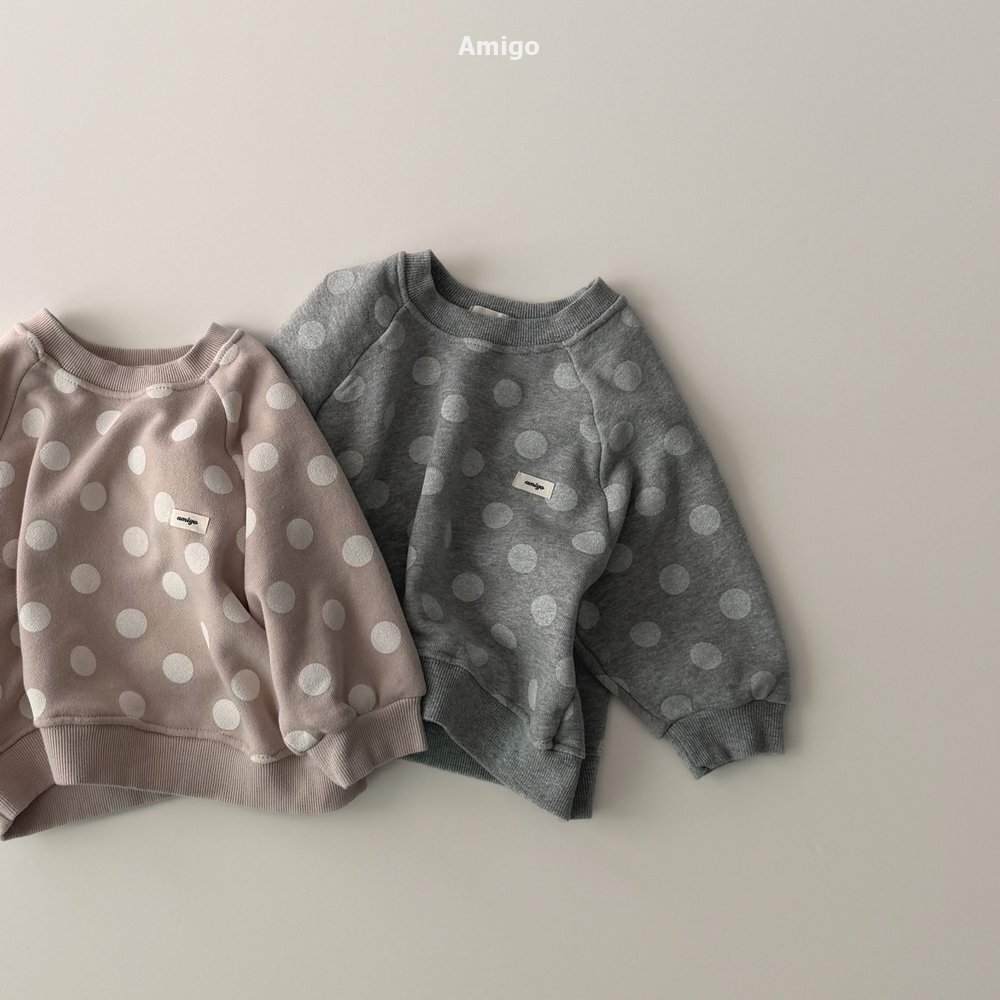 韓國🇰🇷Amigo 可愛圓點大學T(XS-XL)