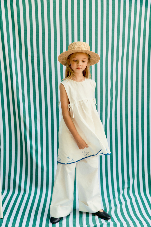 （預購）TINYCOTTONS 天鵝刺繡洋裝 ICONIC Swans Bows Dress