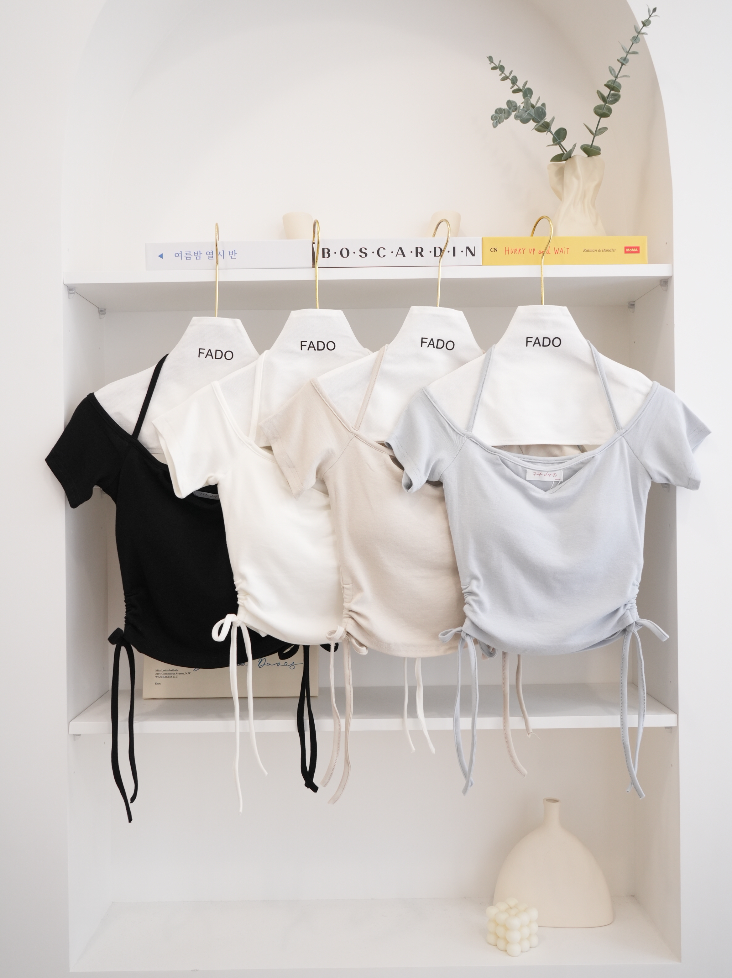 法朵Fado shop｜抽繩罩杯綁肩棉T 0215056 四色