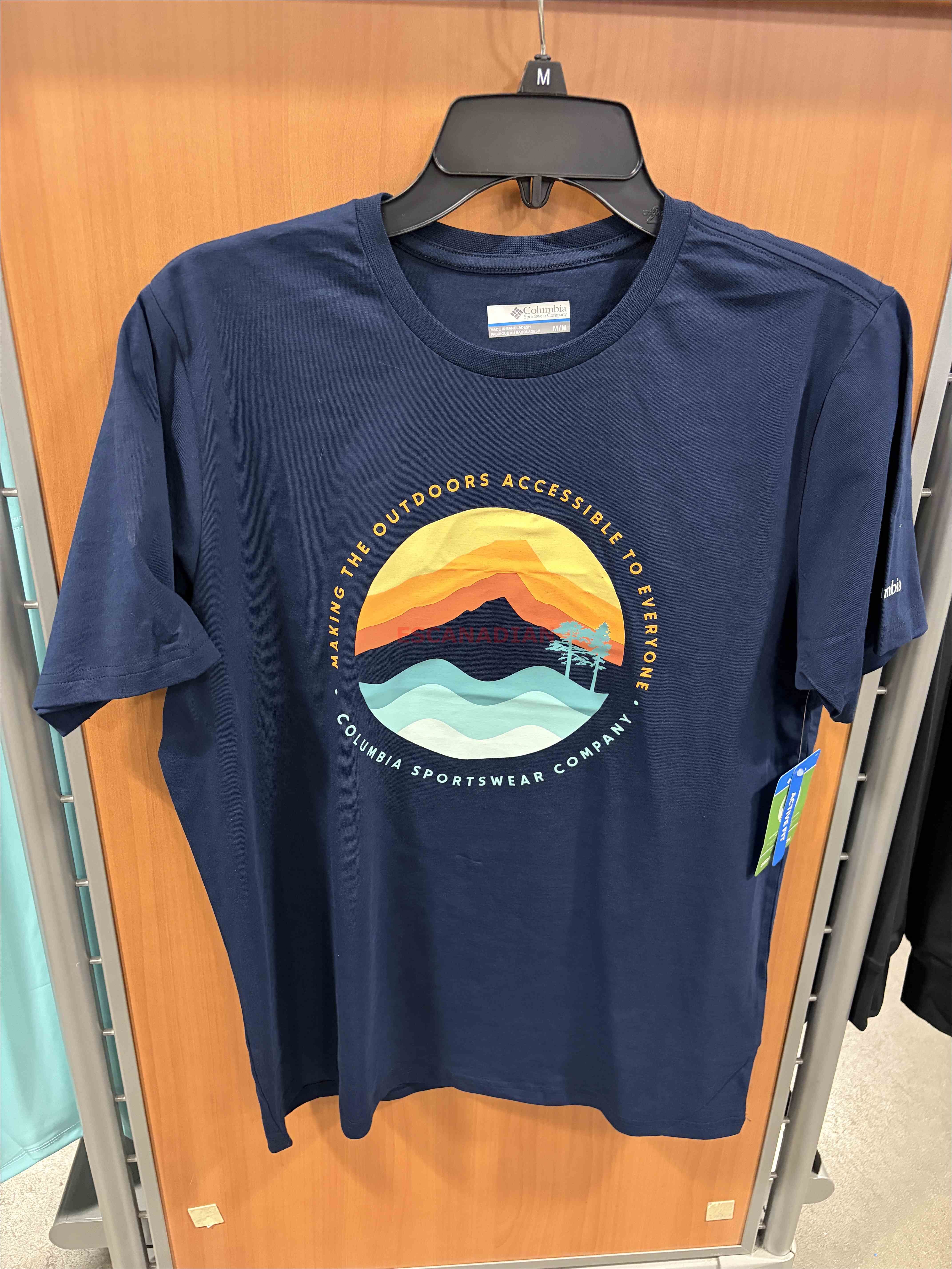 【限時】Columbia  男大人 有機棉 圖案  短TEE (3色)