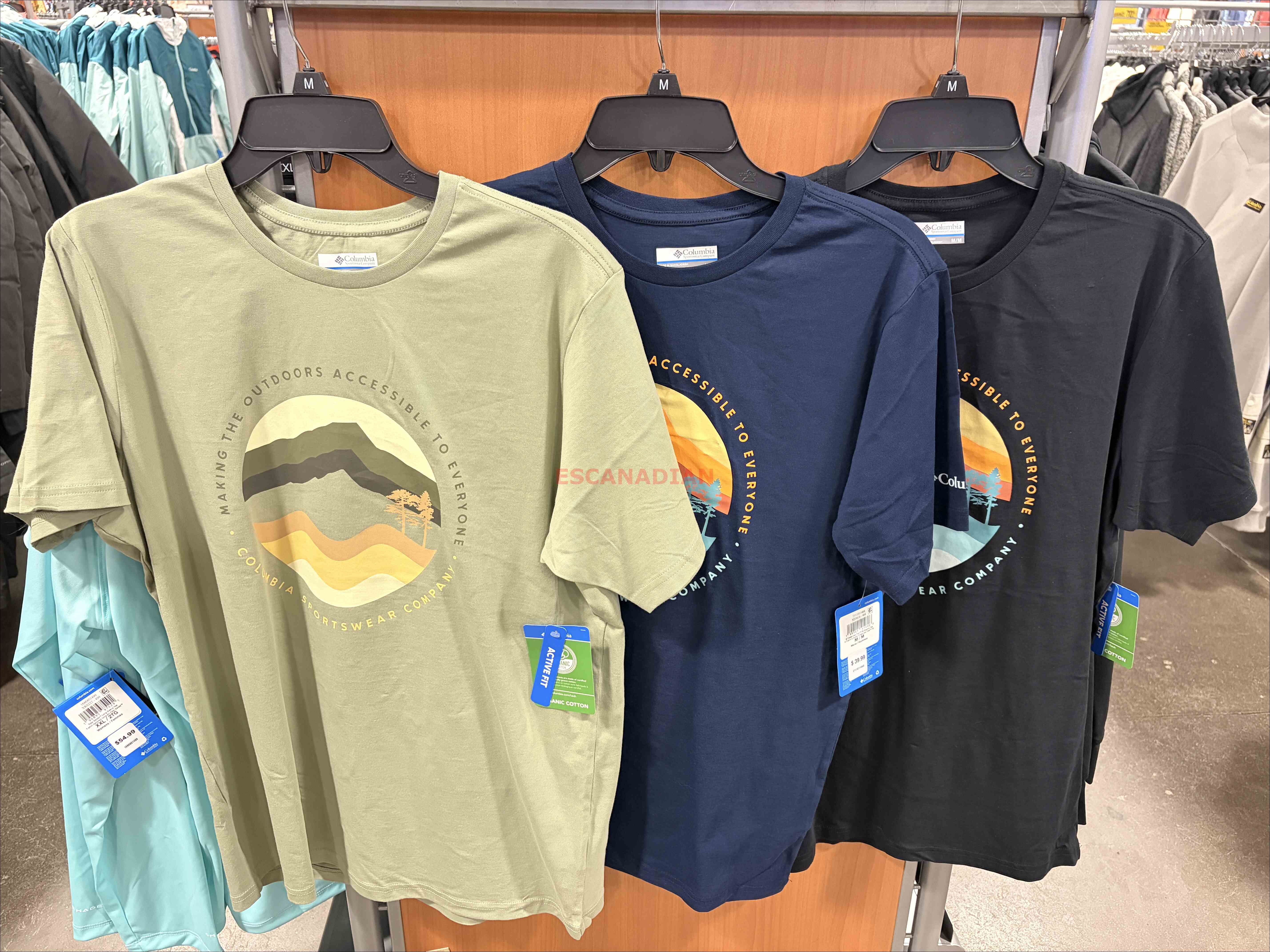 【限時】Columbia  男大人 有機棉 圖案  短TEE (3色)