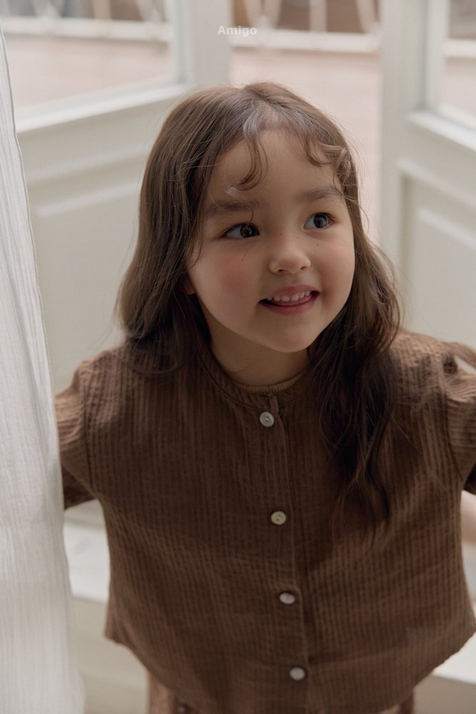 韓國🇰🇷Amigo 圓領皺摺襯衫(XS-XL)