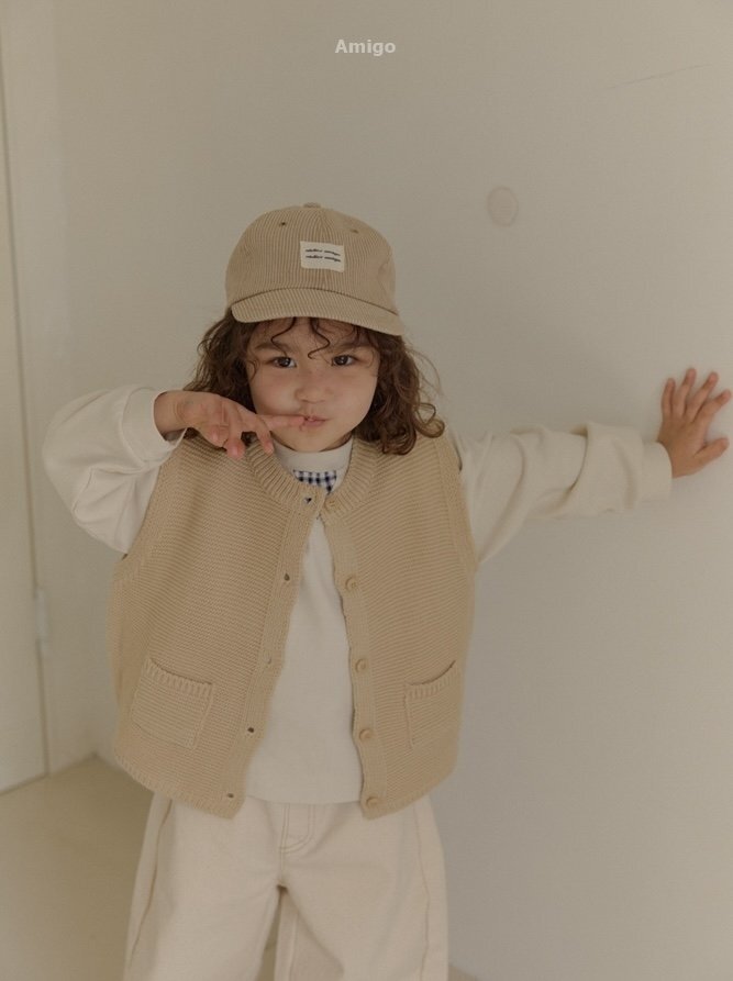 韓國🇰🇷Amigo 小口袋針織背心(XS-XL)