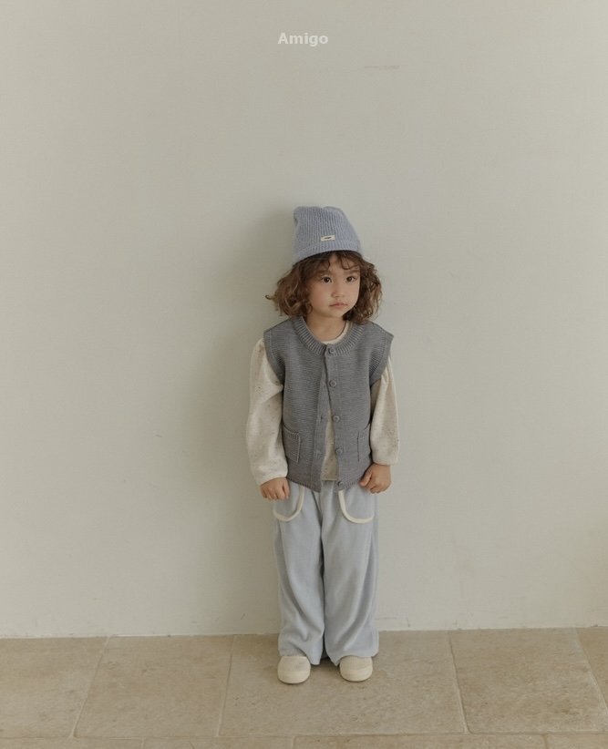 韓國🇰🇷Amigo 小口袋針織背心(XS-XL)