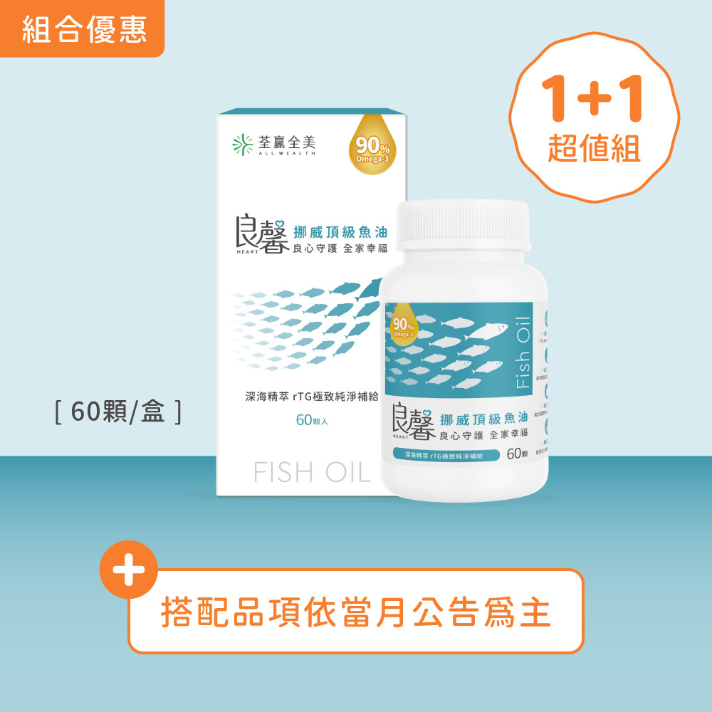 【1+1】良馨套組-挪威頂級魚油✦