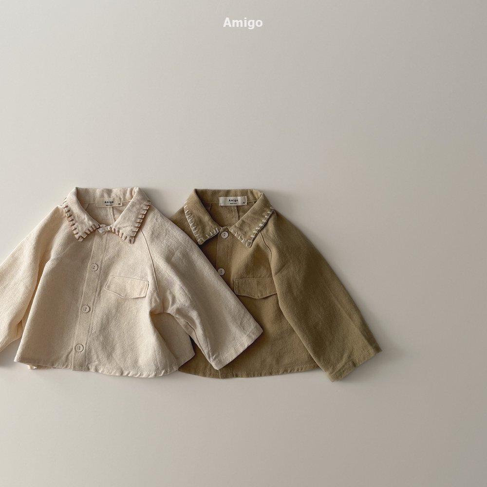 韓國🇰🇷Amigo 個性縫領襯衫(XS-XL)