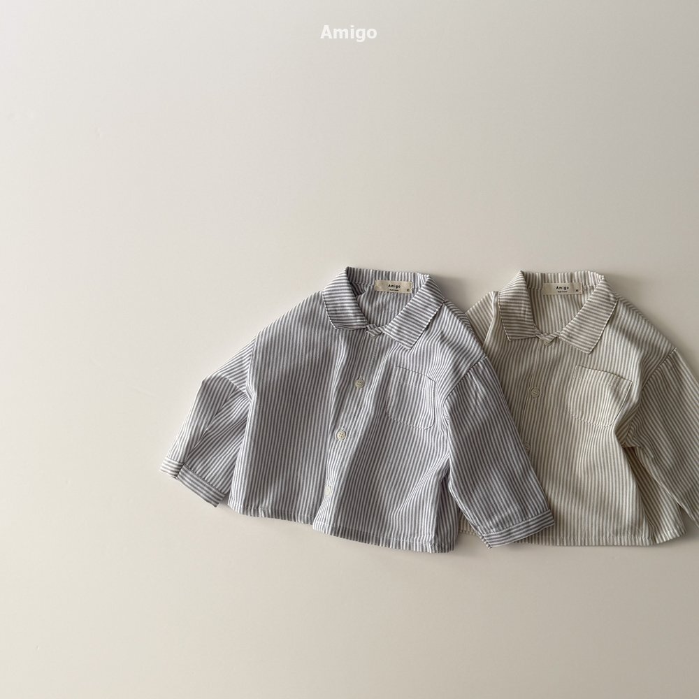 韓國🇰🇷Amigo 直條襯衫(XS-XL)