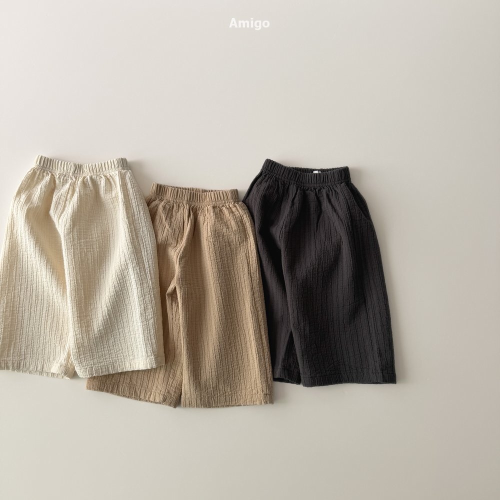 韓國🇰🇷Amigo 皺摺直條寬褲(XS-XL)