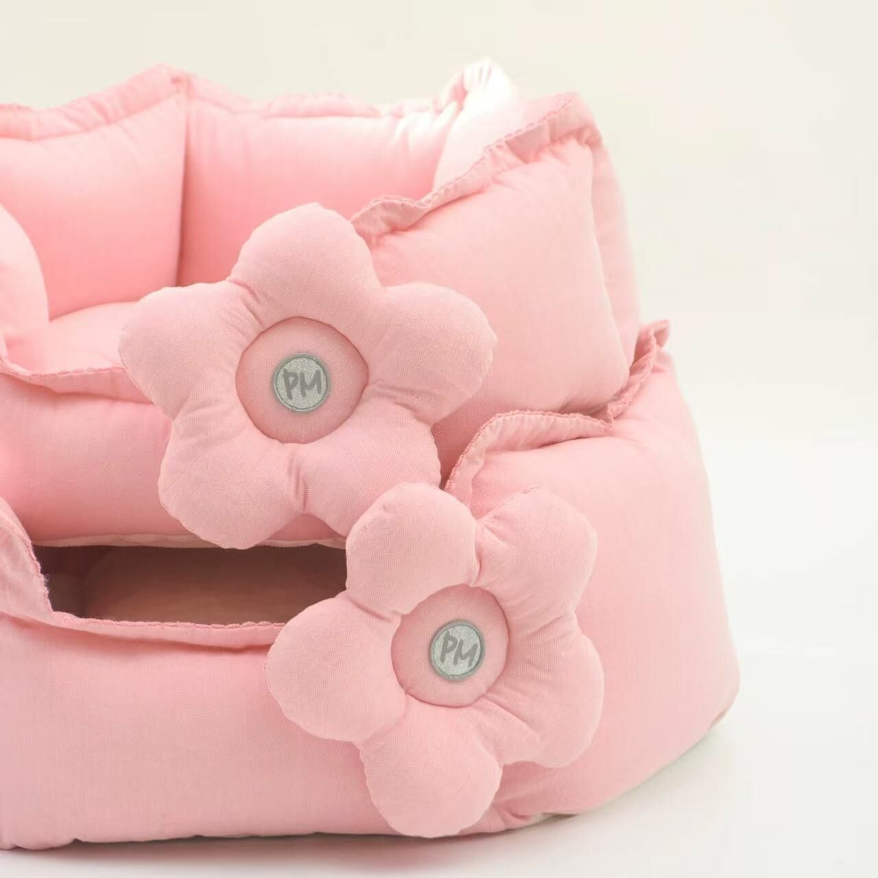 PETMAN MOMO 粉色花瓣窝 高档棉纱面料抗菌防螨 宠物窝