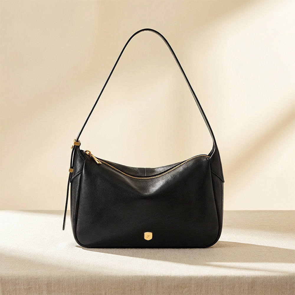 Dillon 真皮文青風肩背包-黑色 ZB11186001