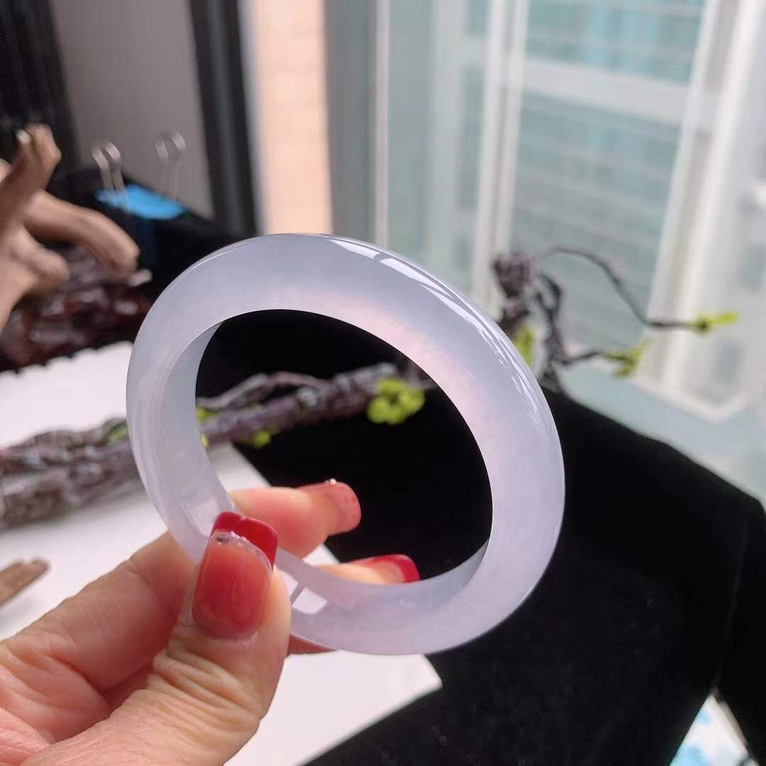 2102630 56.3mm翡翠冰種起光手鐲 (56-58)