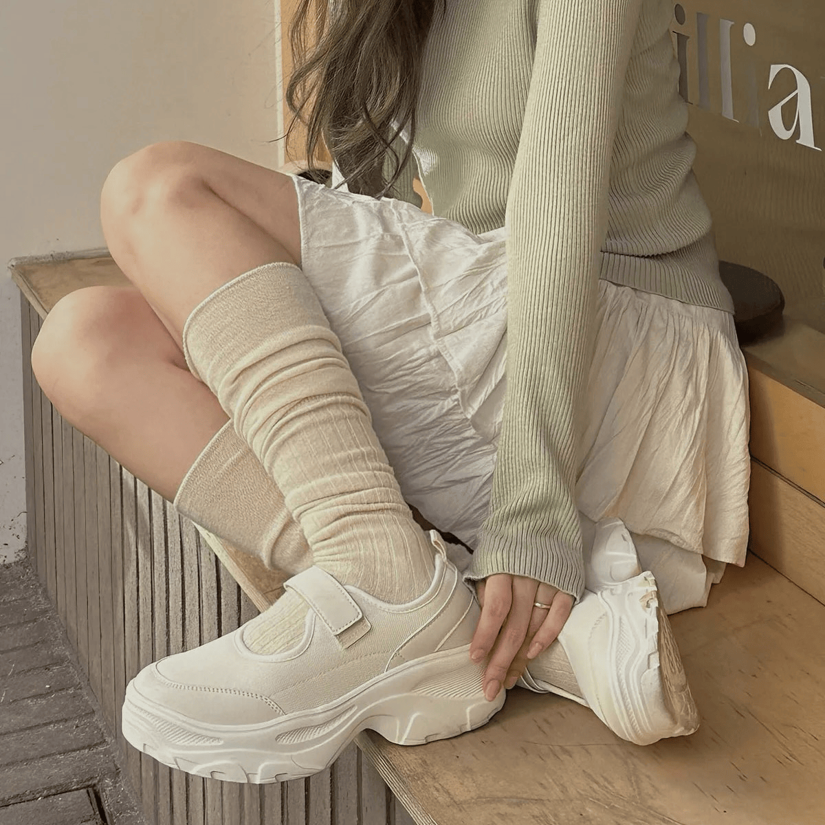 OTZ｜Lomita Platform Velcro Shoes [4 colors]