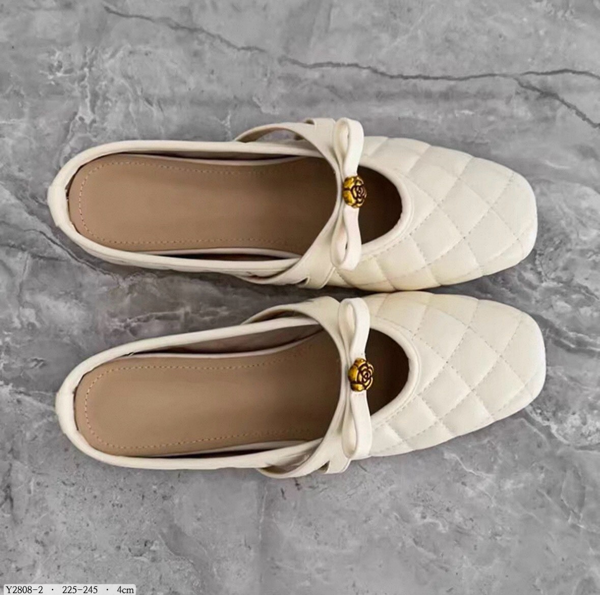 Y2808-2  韓國小香風菱格蝴蝶結後空瑪莉珍