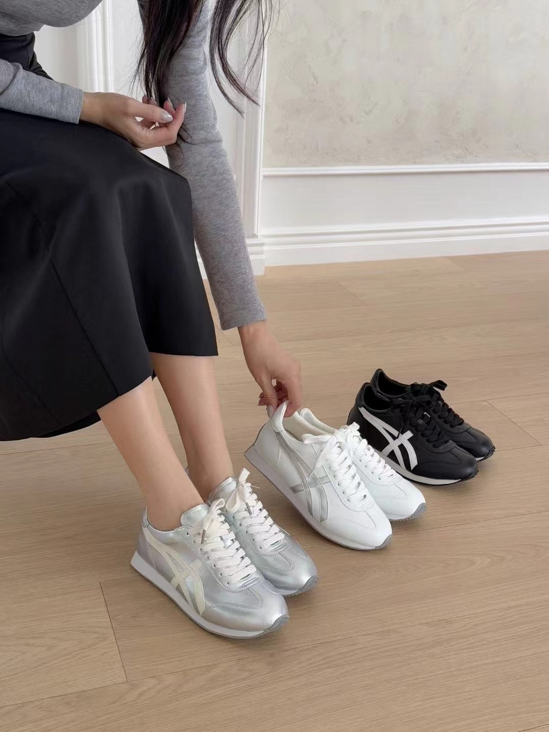 ASK 春季新款  真皮休閒風格運動鞋 9031