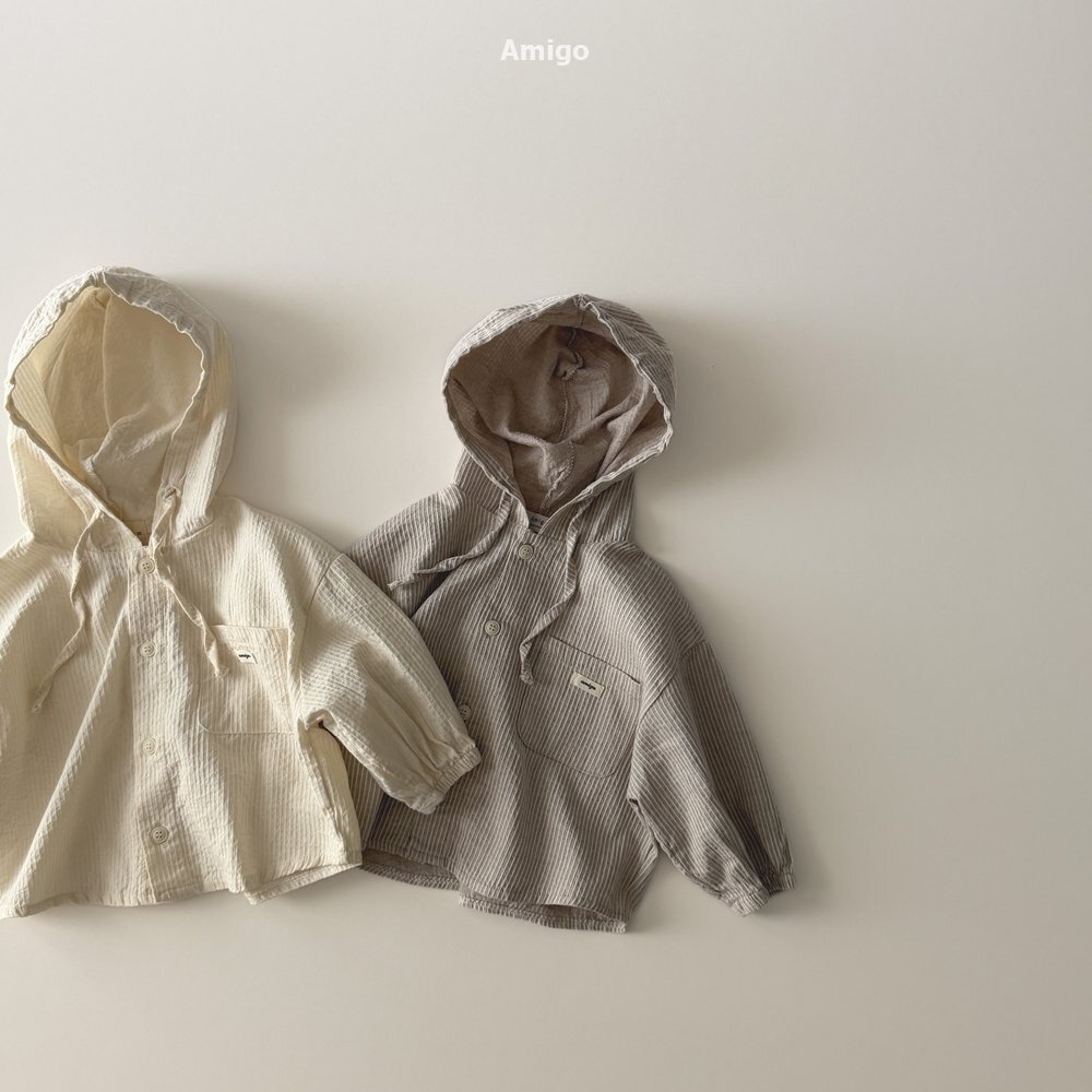 韓國🇰🇷Amigo 直條連帽外套(XS-XL)