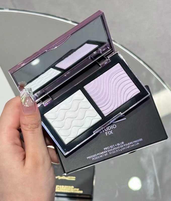 M.A.C 口袋雙色濾鏡蜜粉餅#紫白餅 3.5g+3.5g 無粉撲