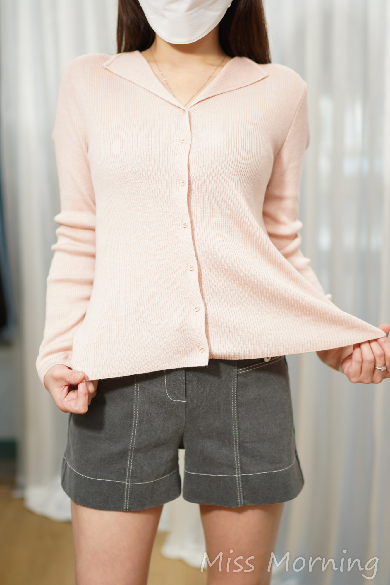 顯瘦小反領線衫(15082)