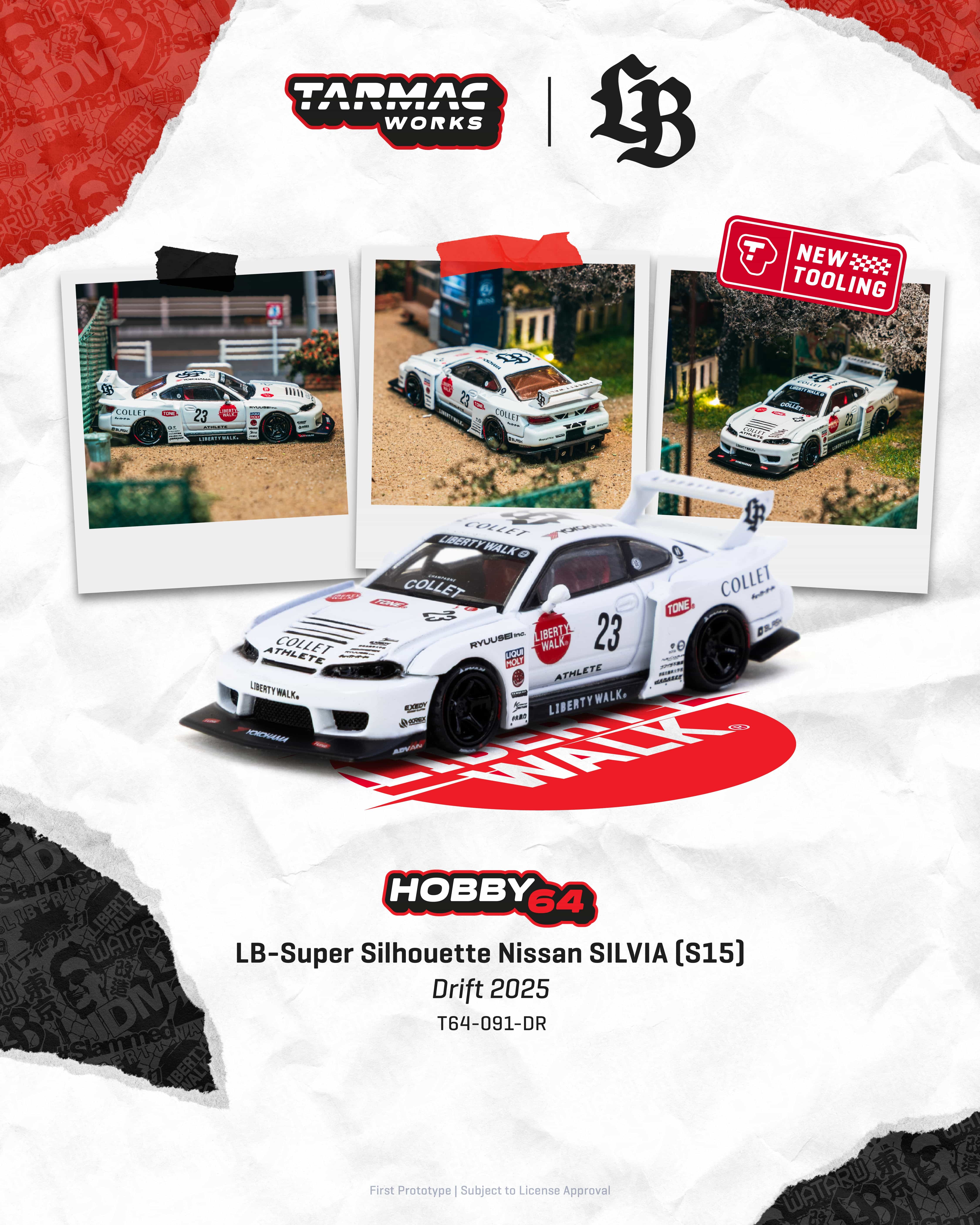 [預訂] Tarmac Works LB-Super Silhouette 日產 SILVIA (S15) Drift 2025