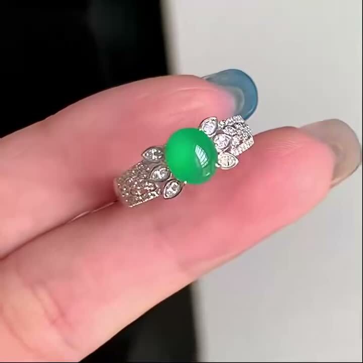 翡翠戒指,天然翡翠A玉, 緬甸玉, Jade, Jadeite