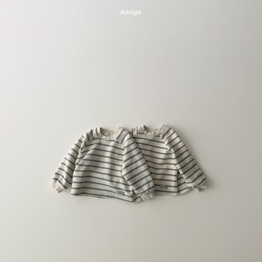 韓國🇰🇷Amigo 條紋大學T(XS-XL)