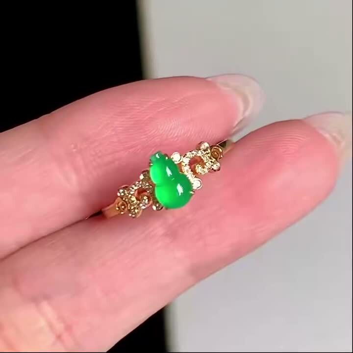 翡翠戒指,天然翡翠A玉, 緬甸玉, Jade, Jadeite