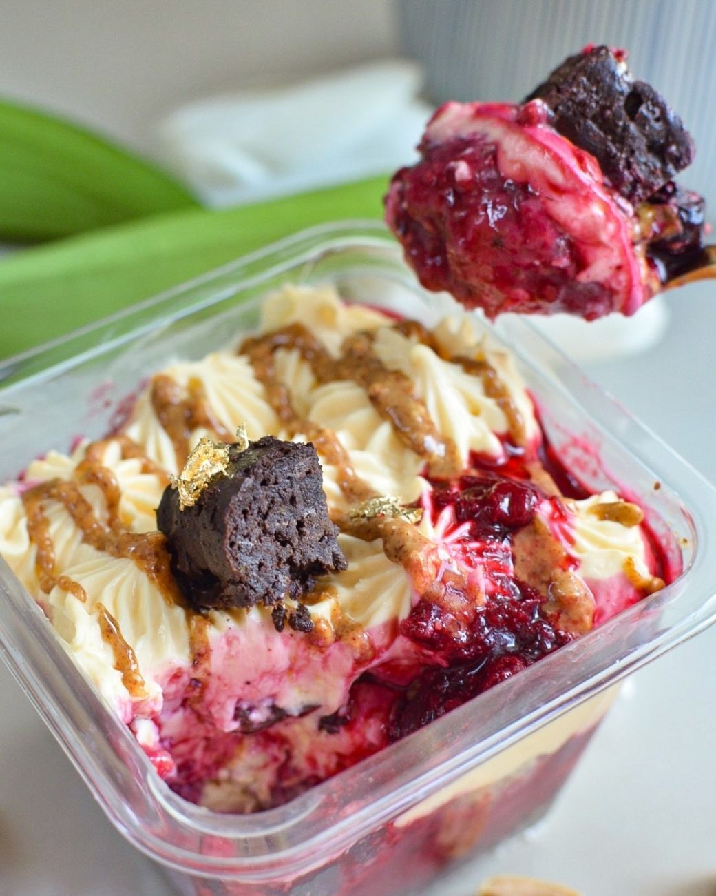 [TL04] [-18°C] Sprouted Peanut butter & Jelly yogurt cheesecake