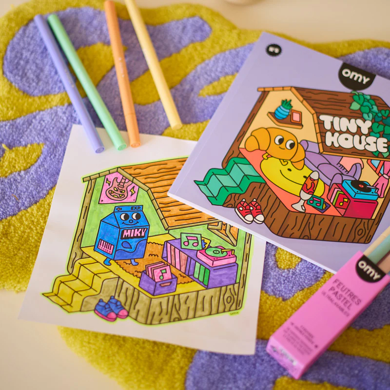OMY 小藝術家著色本-迷你小屋