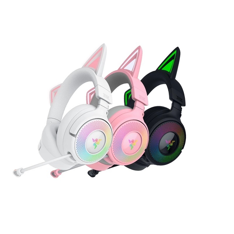 Razer 雷蛇 北海巨妖 Kitty V3 PRO 無線耳機麥克風 黑/白/粉晶