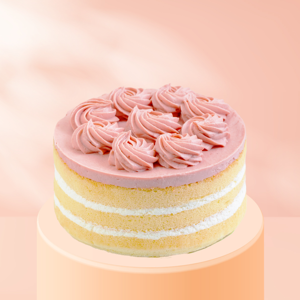 療癒生活│草莓小姐 6吋蛋糕│諾曼第奶油與玫瑰荔枝草莓的華麗樂章