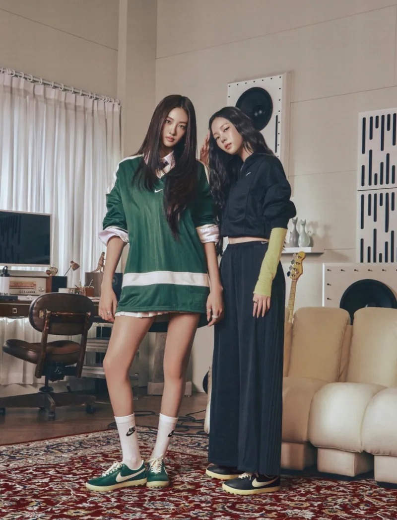 女款 NIKE NSW JERSEY 藍 綠 MEOVV同款 落肩 球衣 復古 寬鬆 運動 長T【IF0320】NKTF