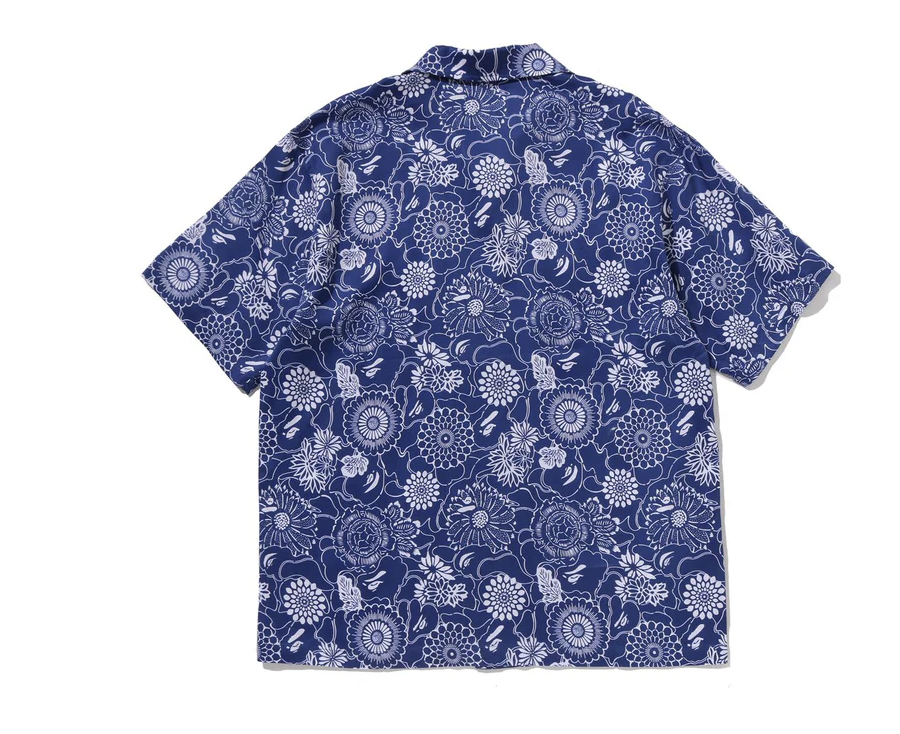【BAPE男生】0307 發售JAPANESE INDIGO ART CAMO OPEN COLLAR SS SHIRT