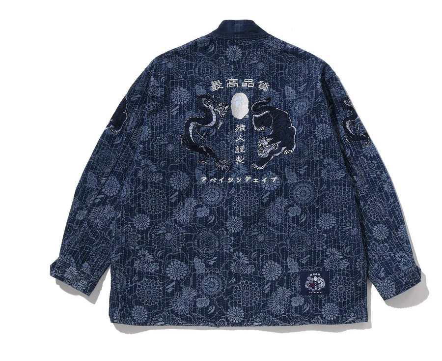 【BAPE男生】0307 發售JAPANESE INDIGO ART CAMO JUNGLE FATIQUE KIMONO