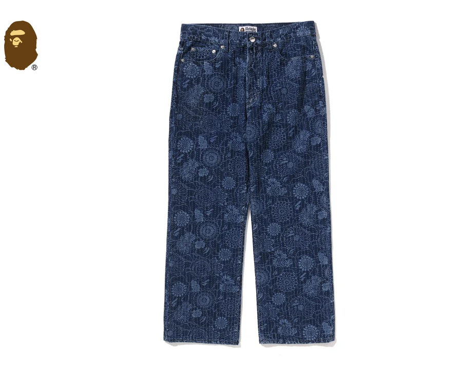 【BAPE男生】0307 發售JAPANESE INDIGO ART CAMO RELAXED FIT DENIM PANTS