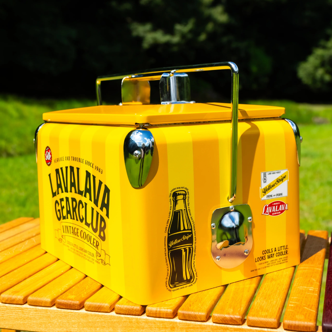Lavalava Gearclub｜經典鋼製冰桶｜黃色條紋